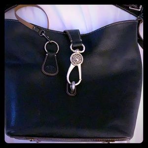 Dooney & Bourke Leather Logo Lock Hobo w/ keychain